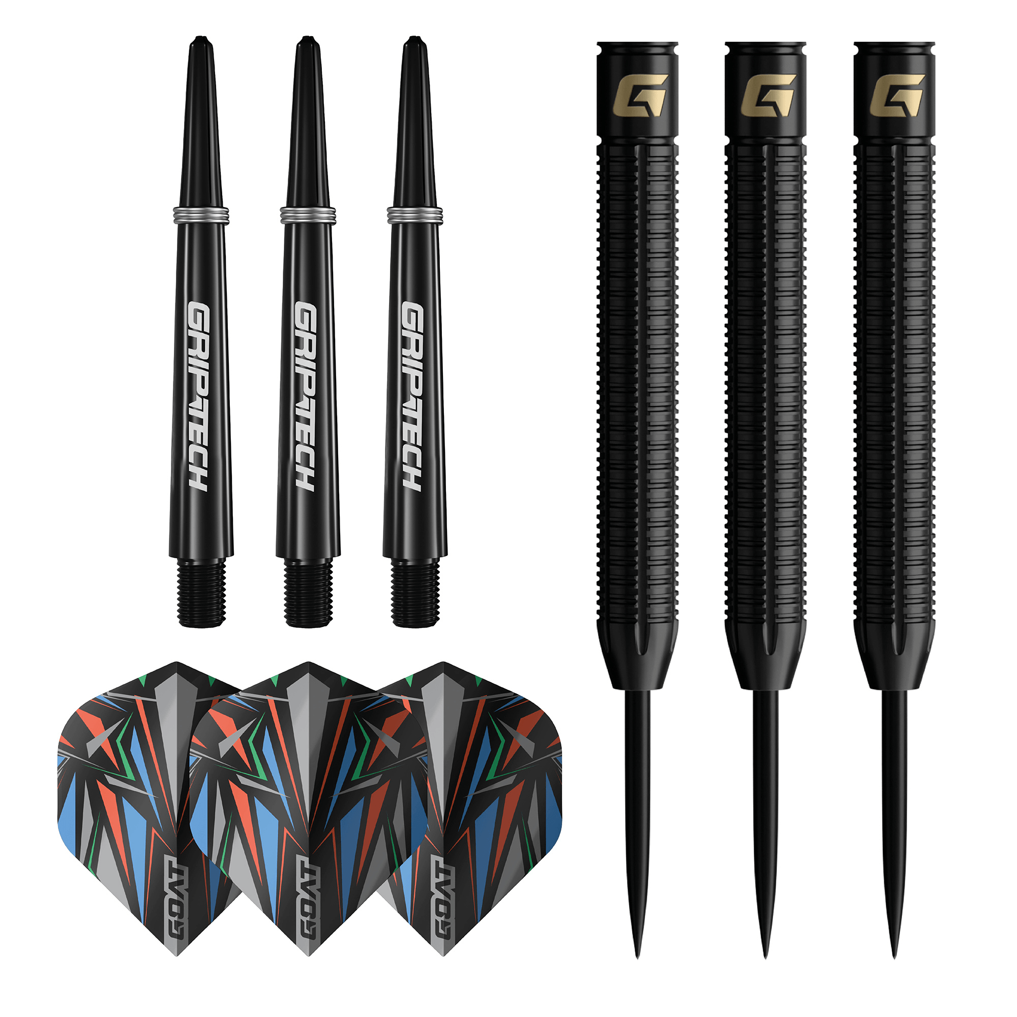 GOAT Athlete Black Steeldarts Packungsinhalt