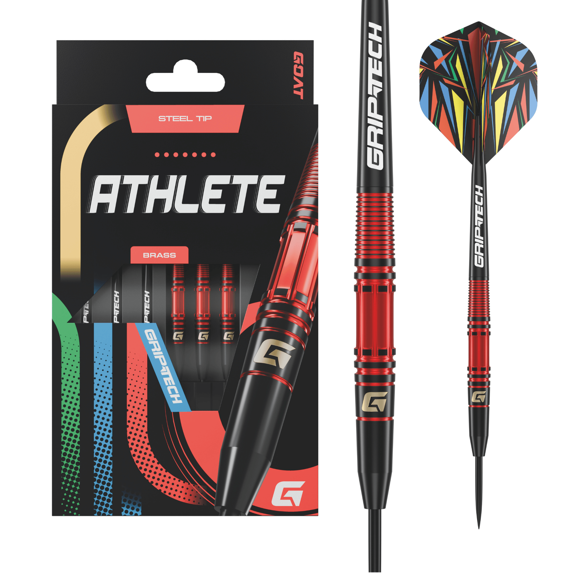 GOAT Athlete Red Brass Steeldarts Verpackung