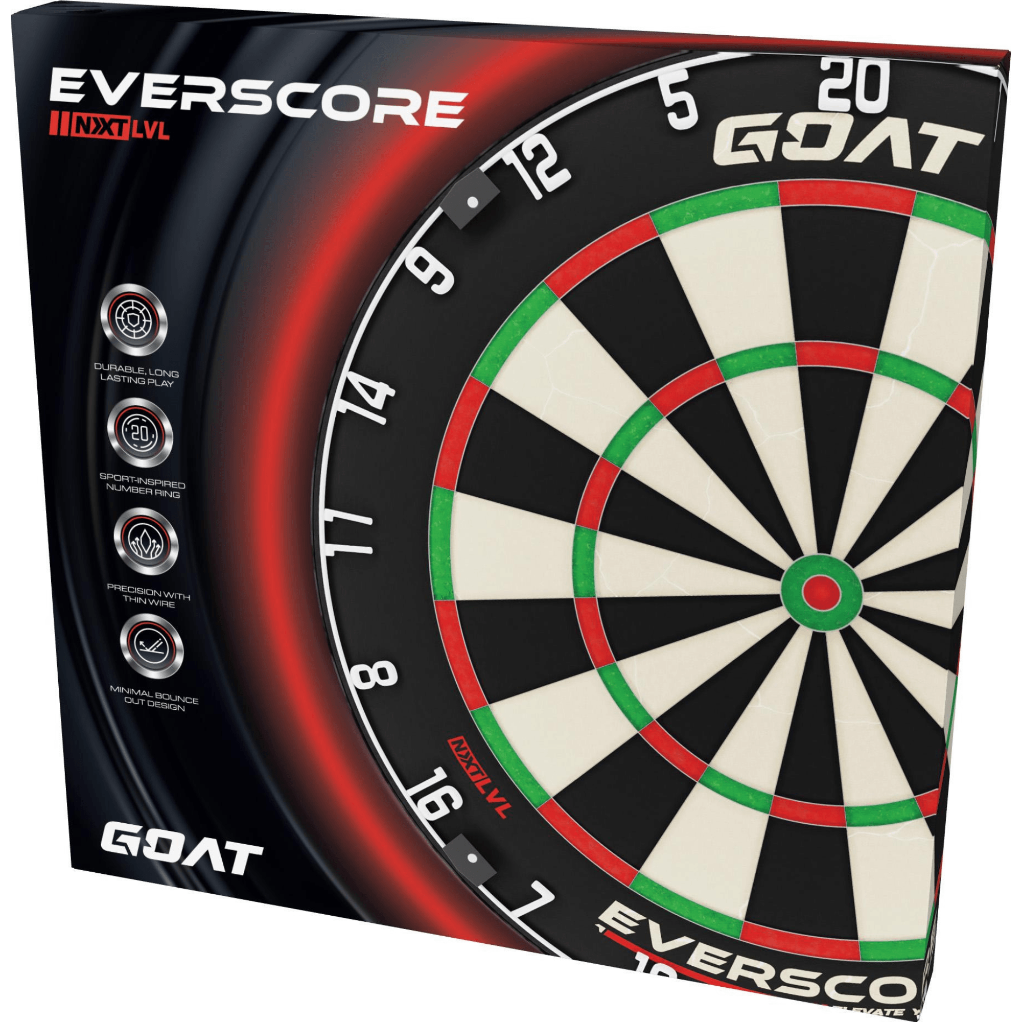 GOAT Everscore NXT LVL Dartboard Verpackung