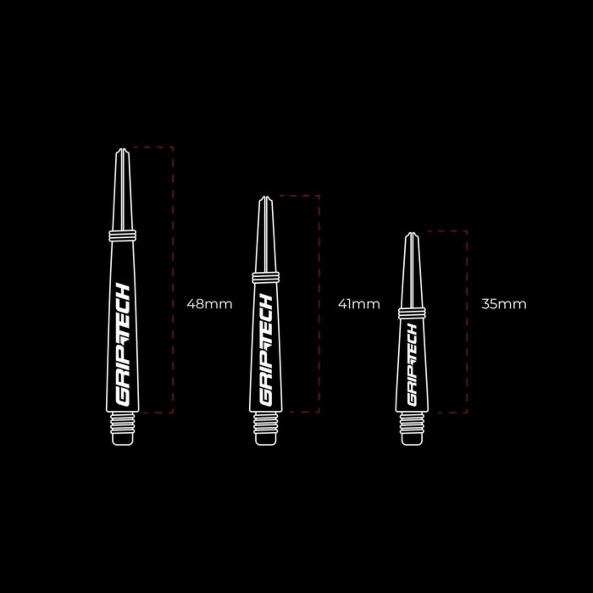 GOAT Griptech Shafts - White Längen