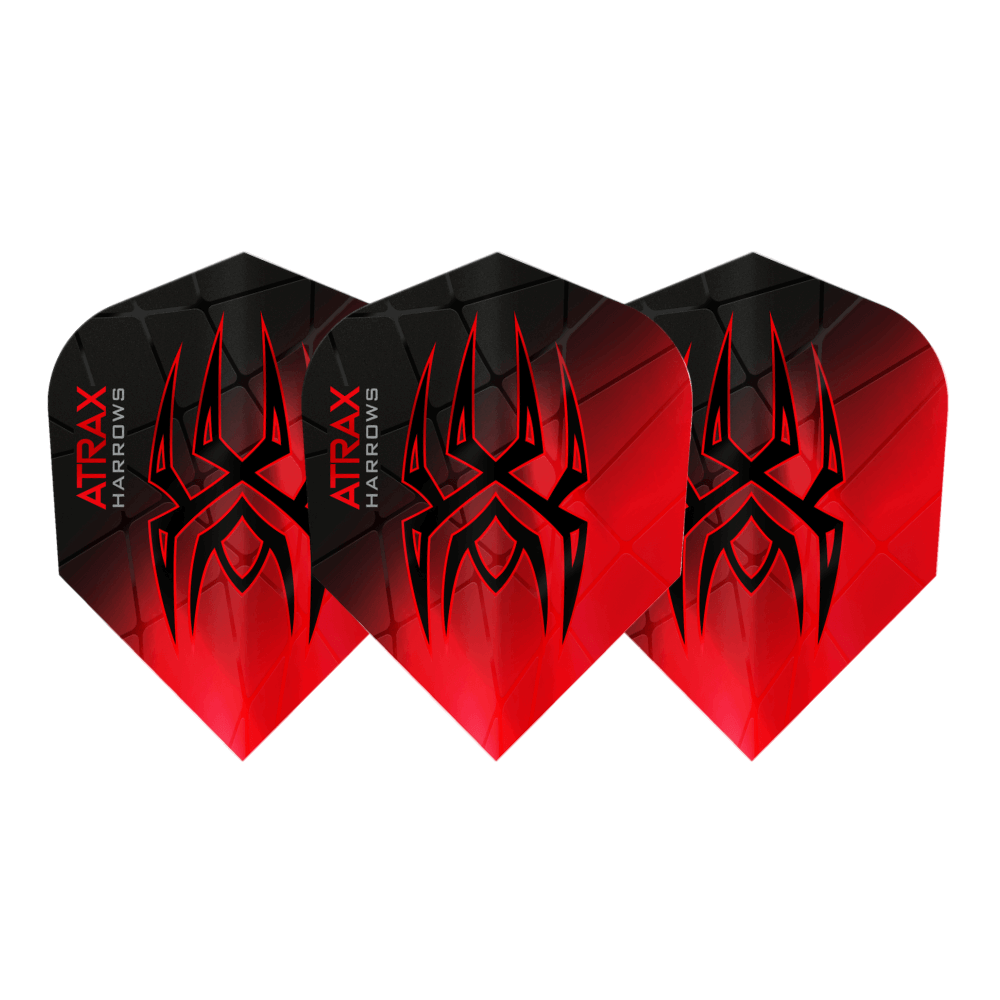 Harrows Atrax Red Black Flights Set