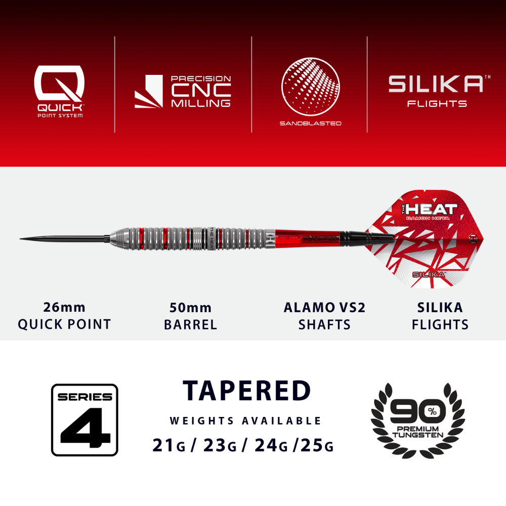 Harrows Damon Heta Series 4 QP Steeldarts Abmessungen