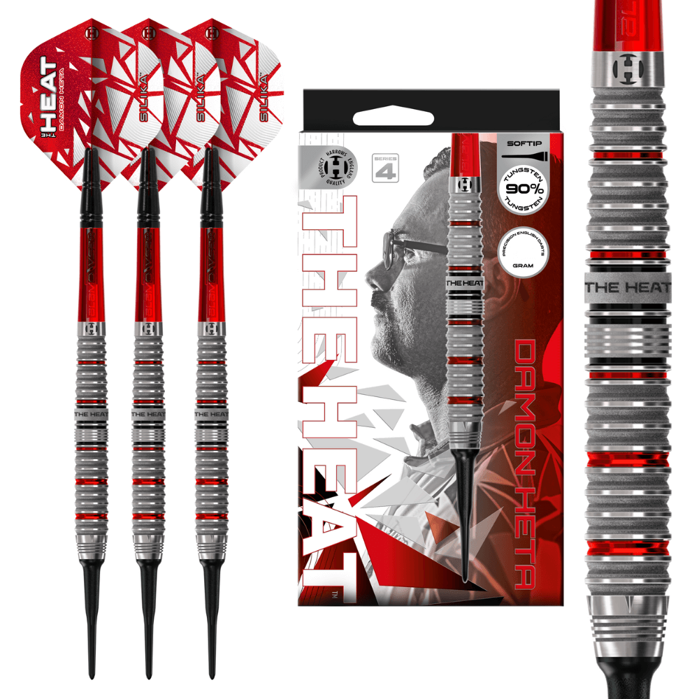 Harrows Damon Heta Series 4 Softdarts Lieferumfang