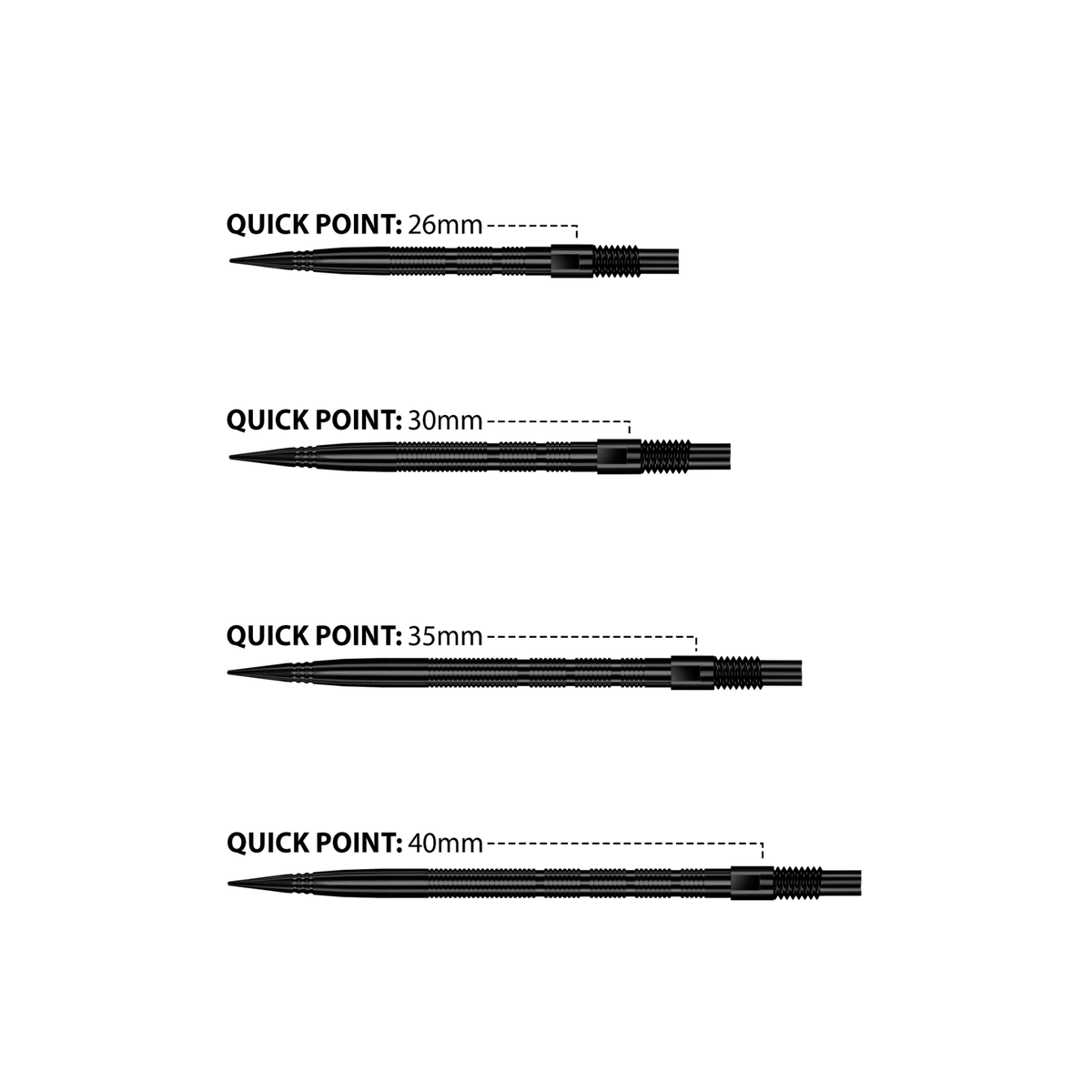 Harrows Micro Grip Quick Point Spitzen Black Maße