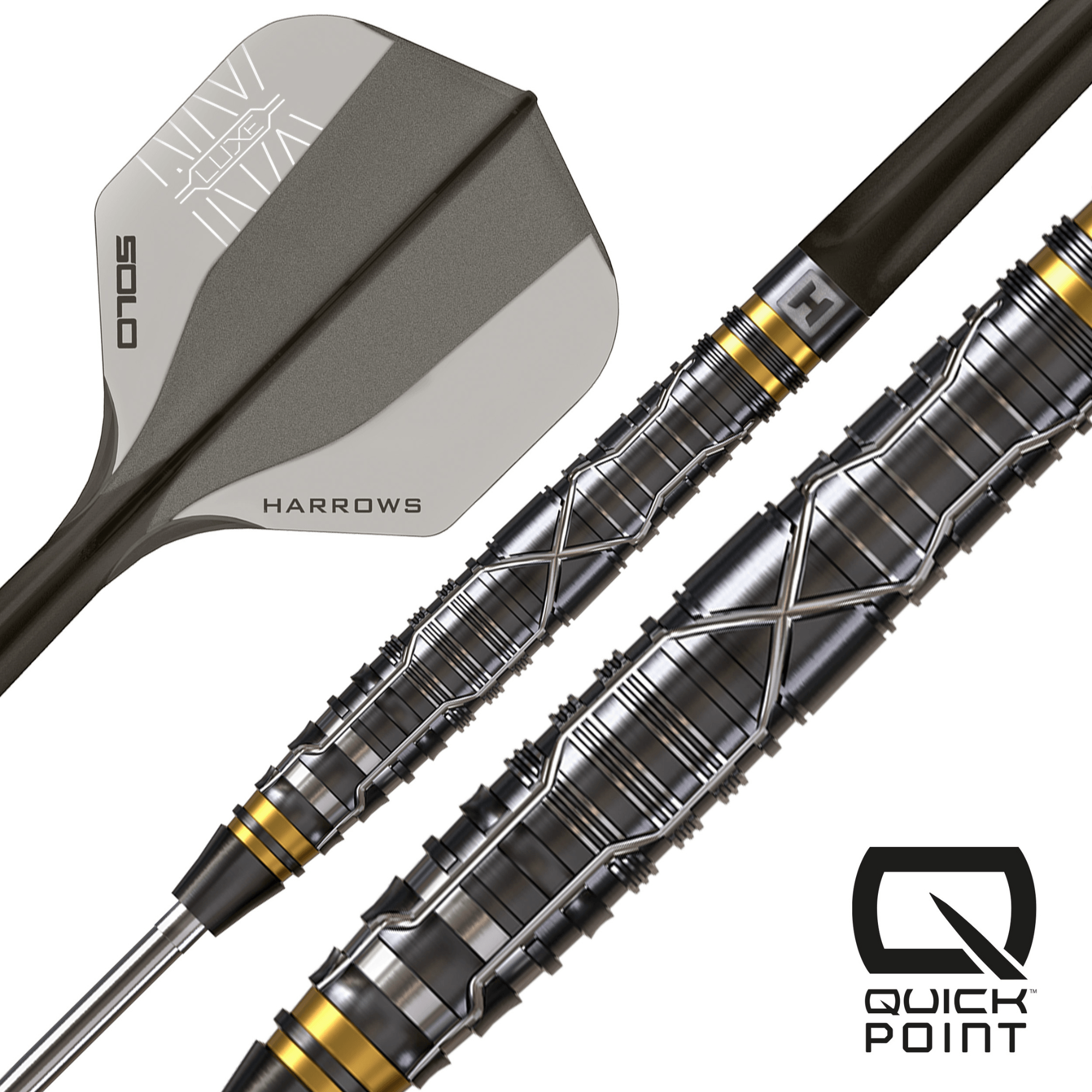 Harrows NX Luxe Tapered Quick Point Steeldarts Details Barrel