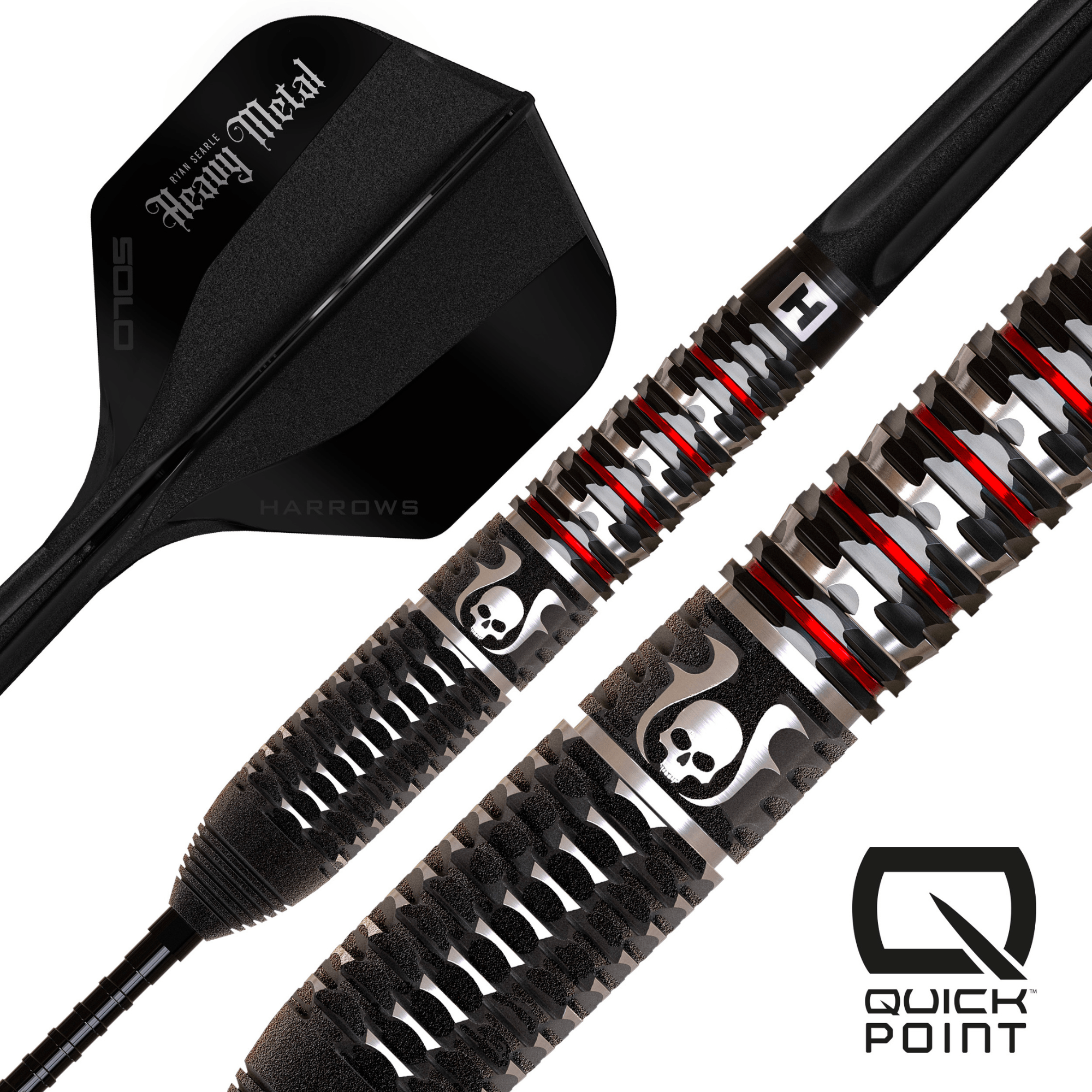 Harrows Ryan Searle Geo Quick Point Steeldarts Details Barrel