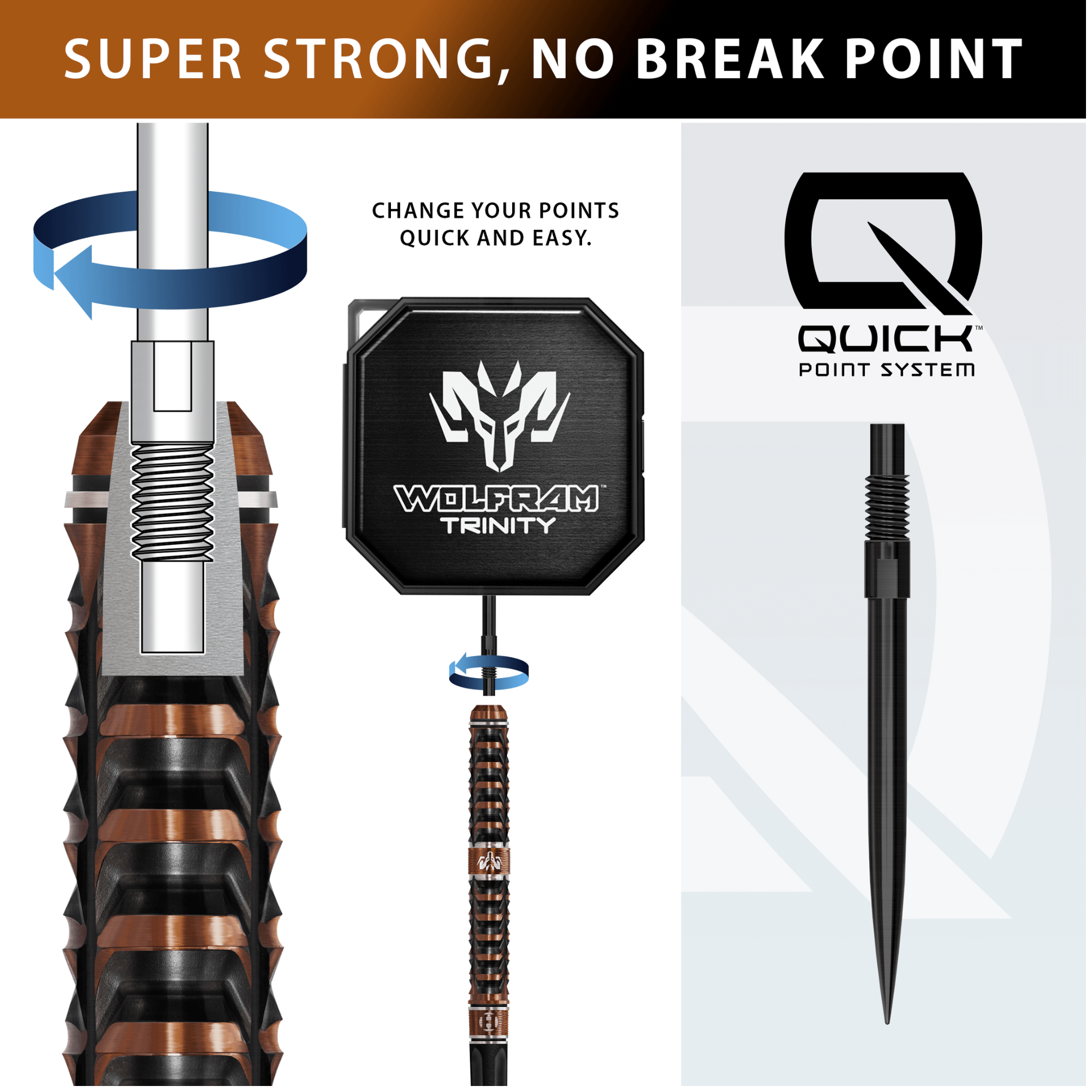 Harrows Wolfram Trinity Steeldarts Details Quick Point 