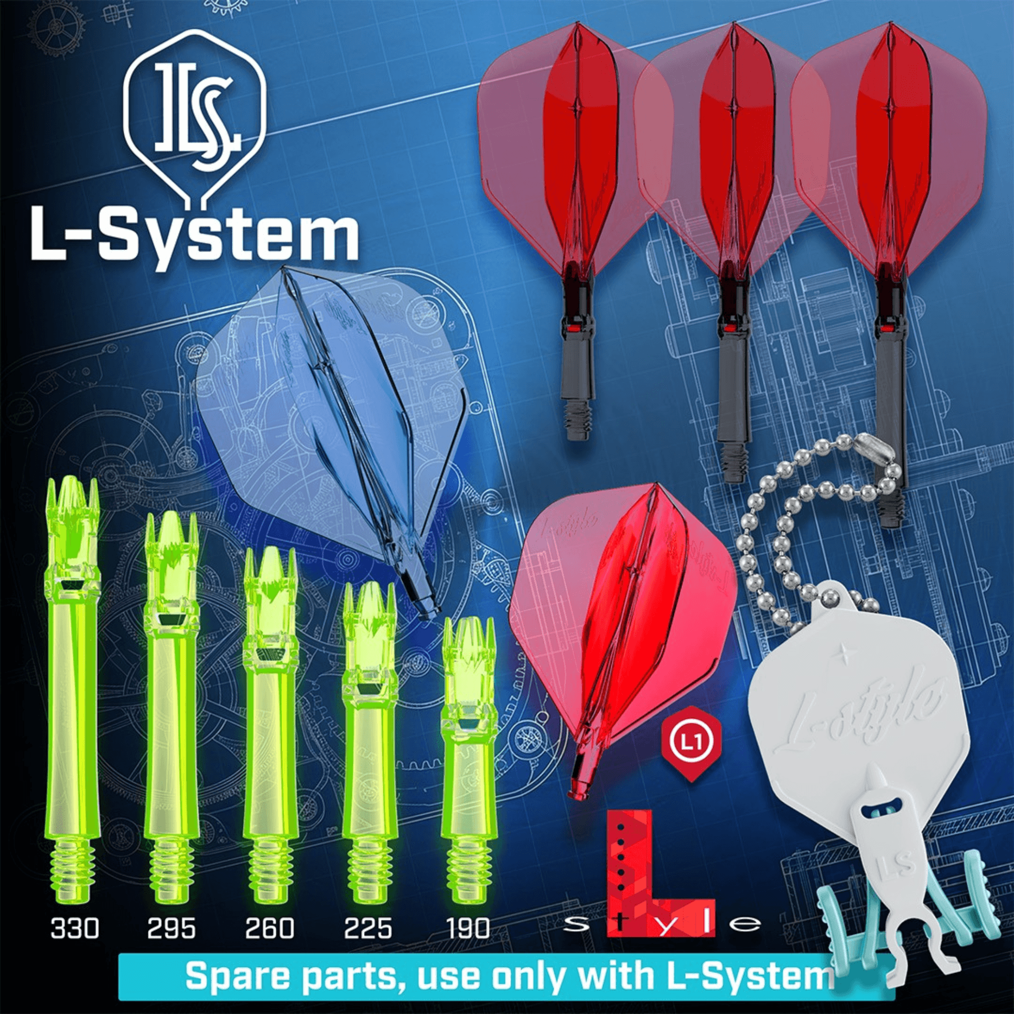 L-Style L-System Spare Shafts - Clear Black Auswahl