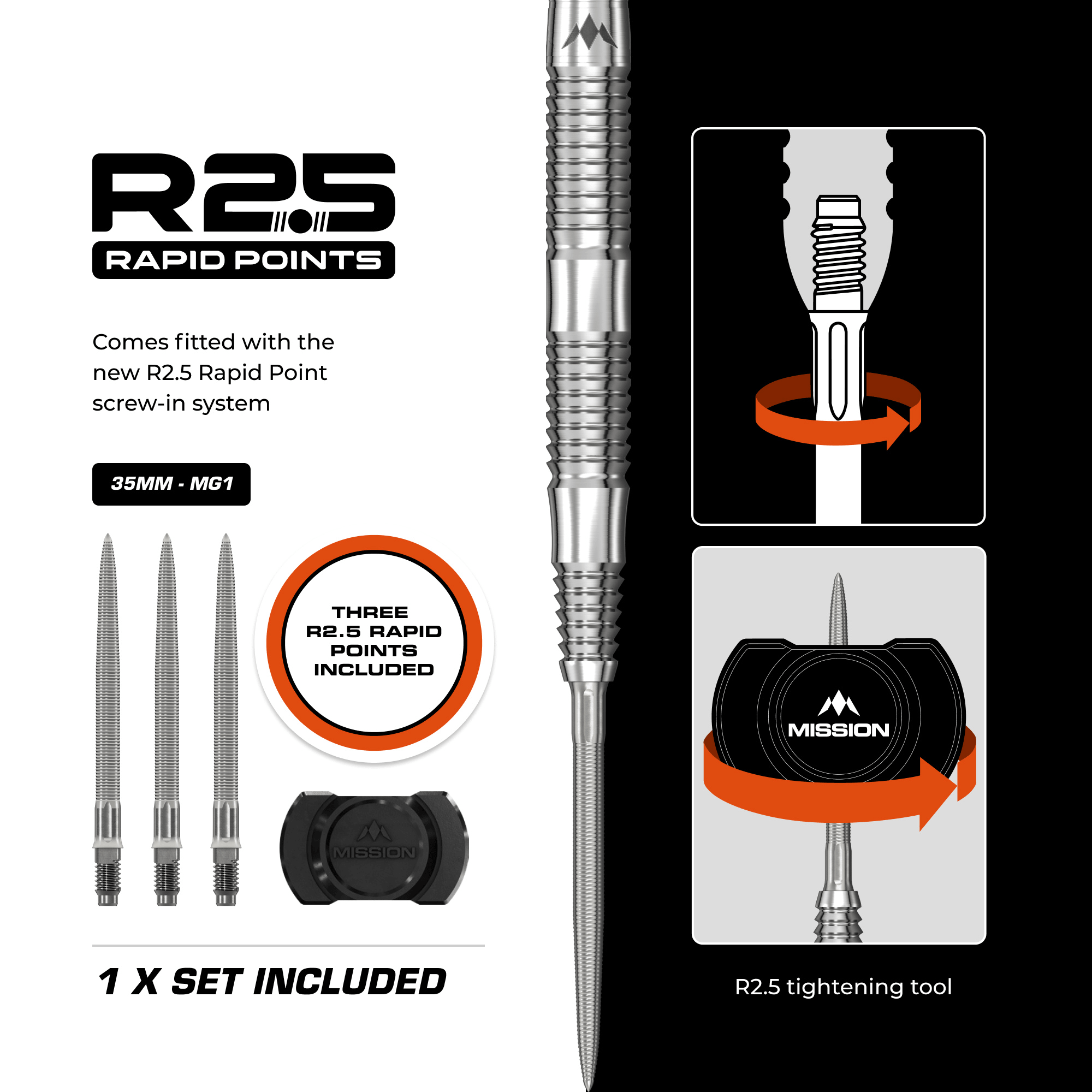 Mission BLUPRNT DSGND Rapid Point Steeltips Details Rapid Point