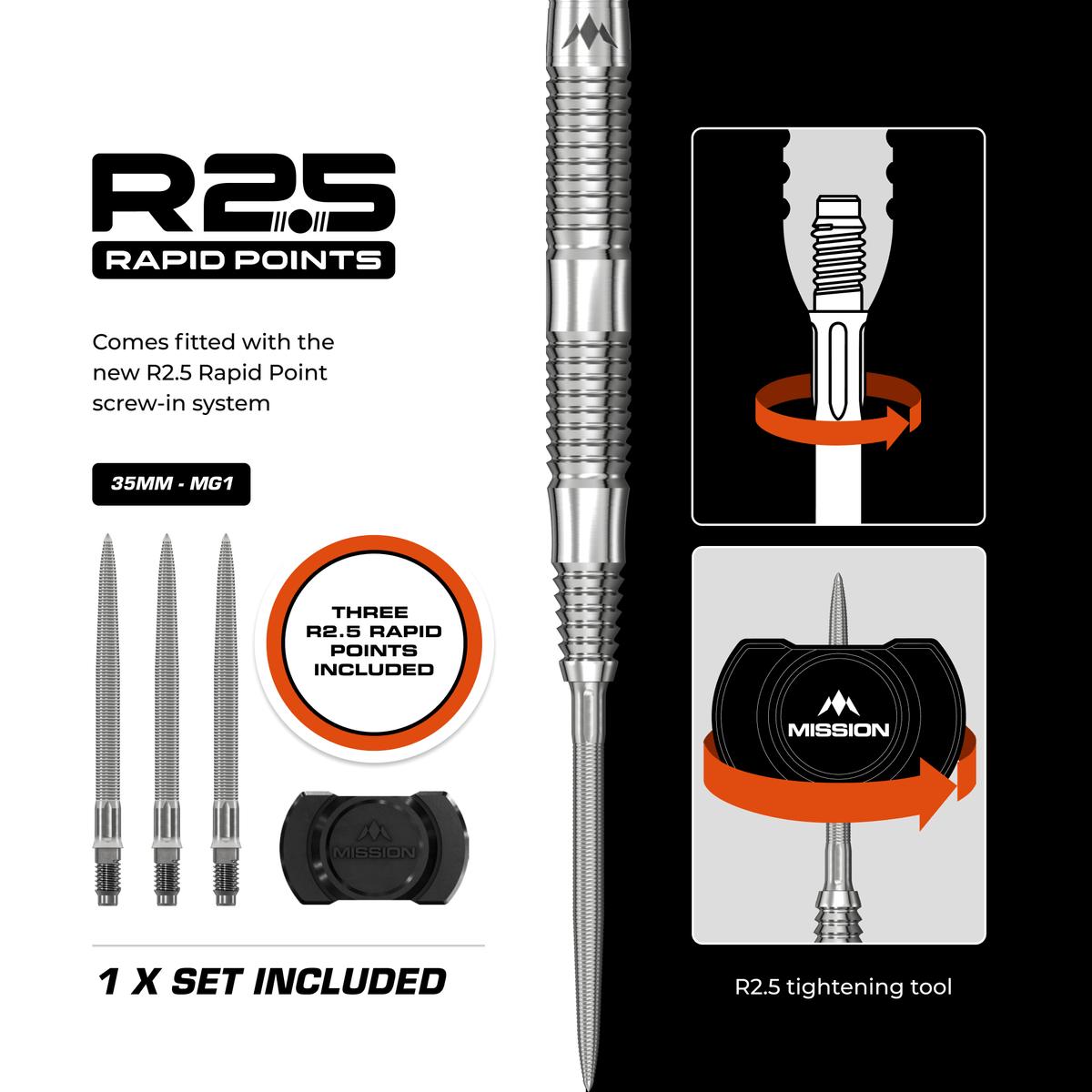 Mission BLUPRNT DSGND Rapid Point Steeltips Details Rapid Point