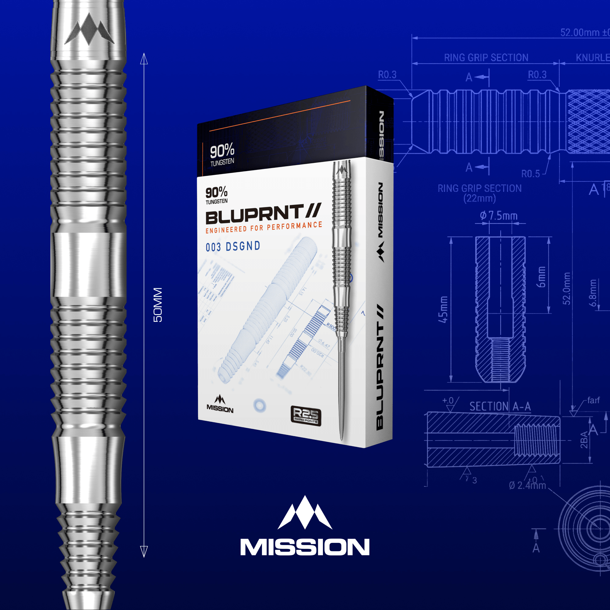 Mission BLUPRNT DSGND Rapid Point Steeltips Verpackung