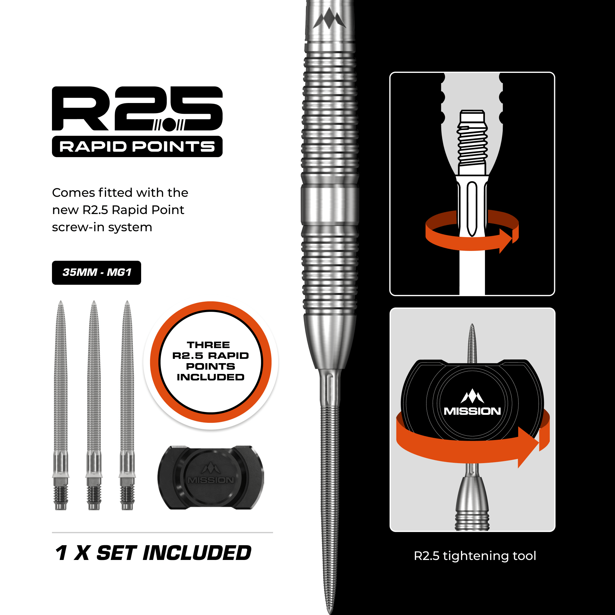 Mission BLUPRNT FORMD Rapid Point Steeltips Details Rapid Point