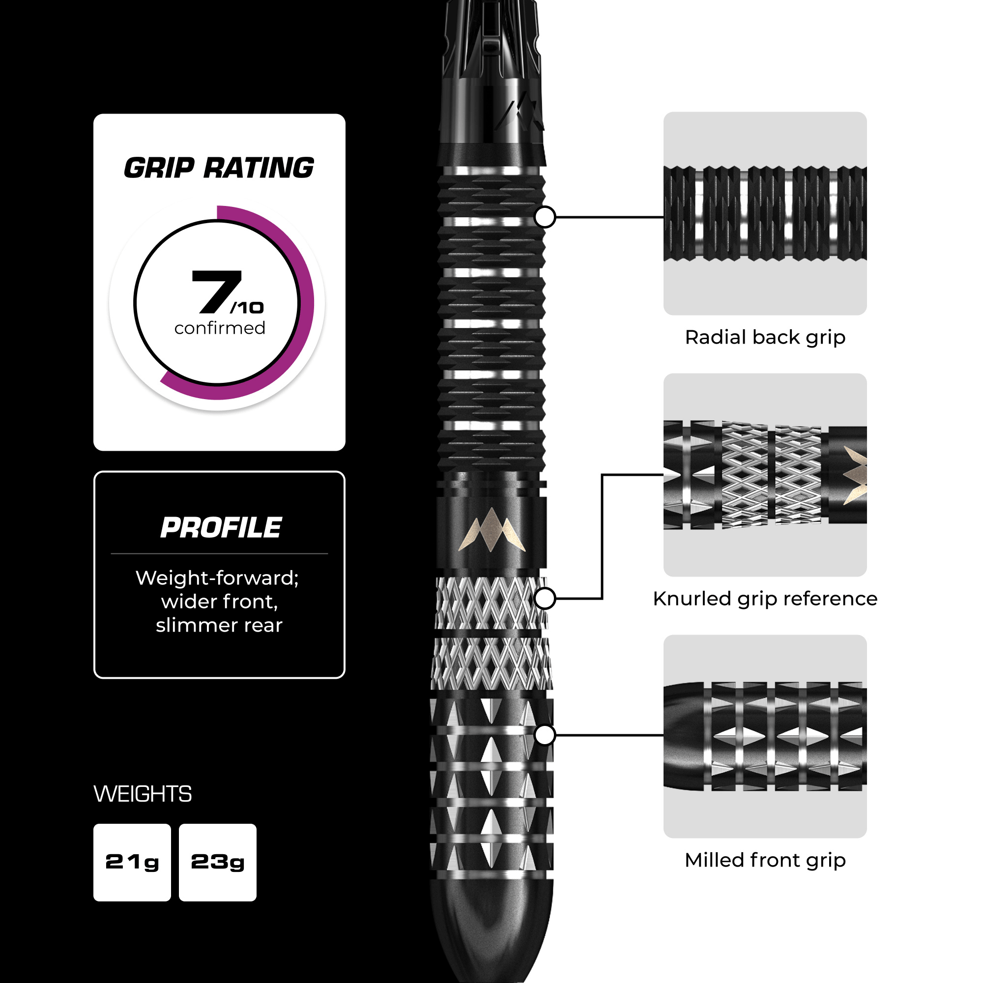 Mission Quantum Rapid Point Steeldarts Details Barrel