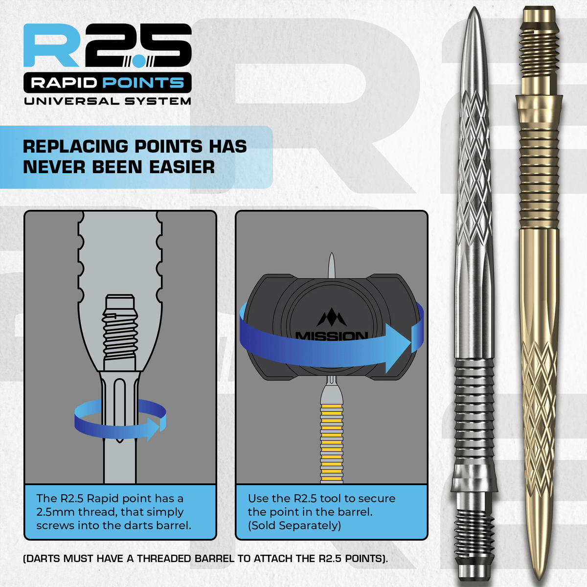 Mission Rapid Point DSX Gold Details Rapid Point