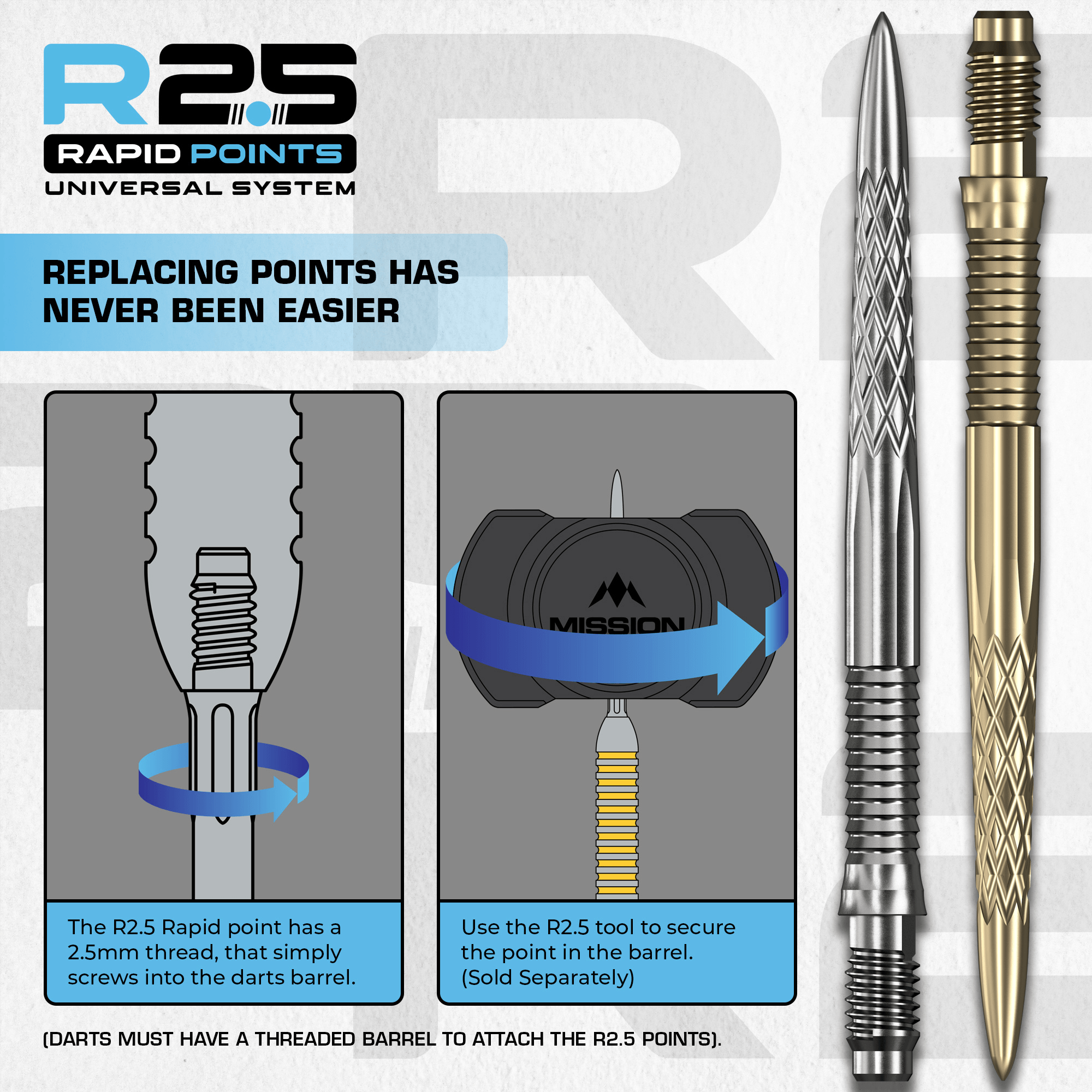 Mission Rapid Point DSX Silver Details Rapid Point