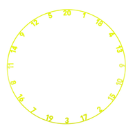 Precise180 Zahlenring Electric Yellow