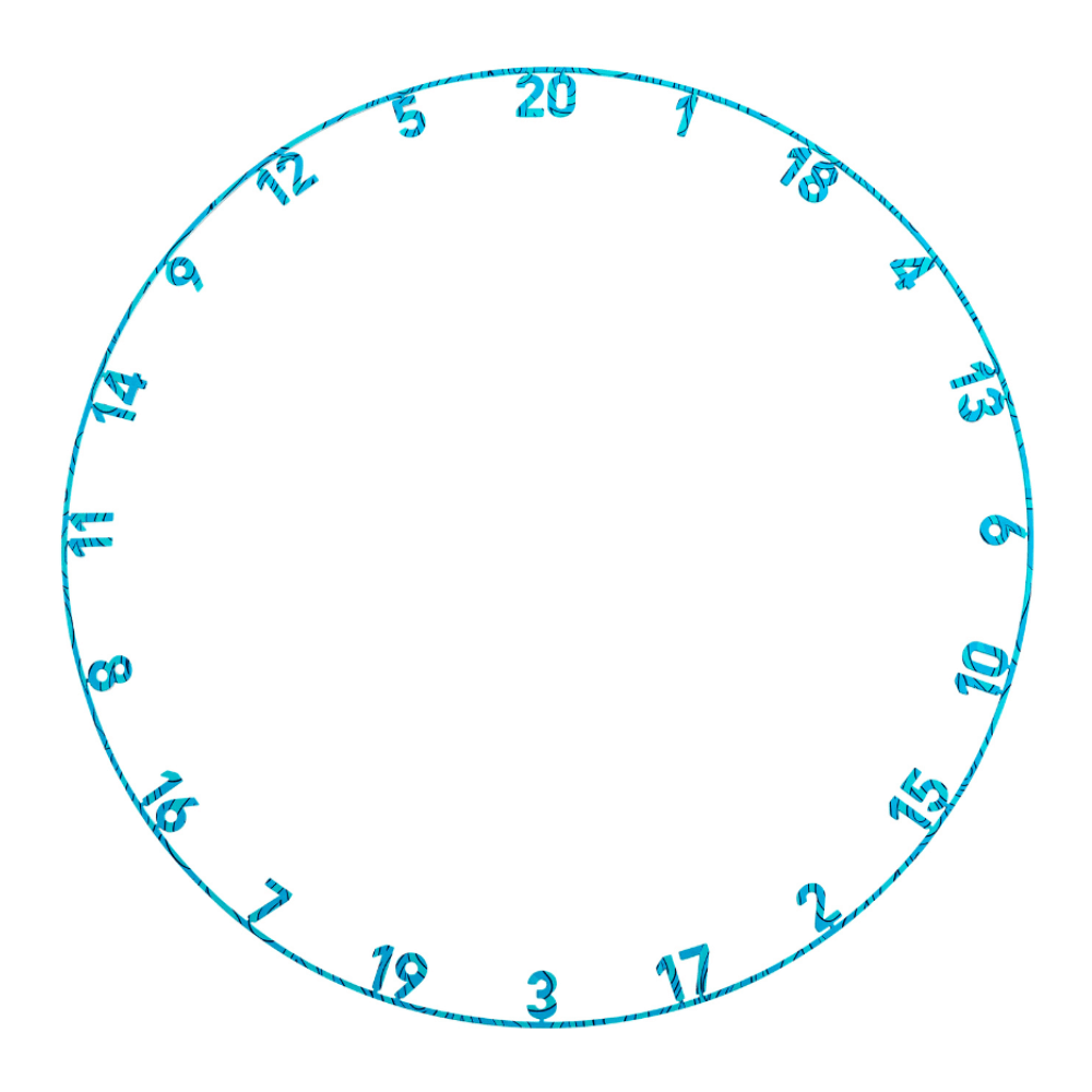 Precise180 Zahlenring Element Water