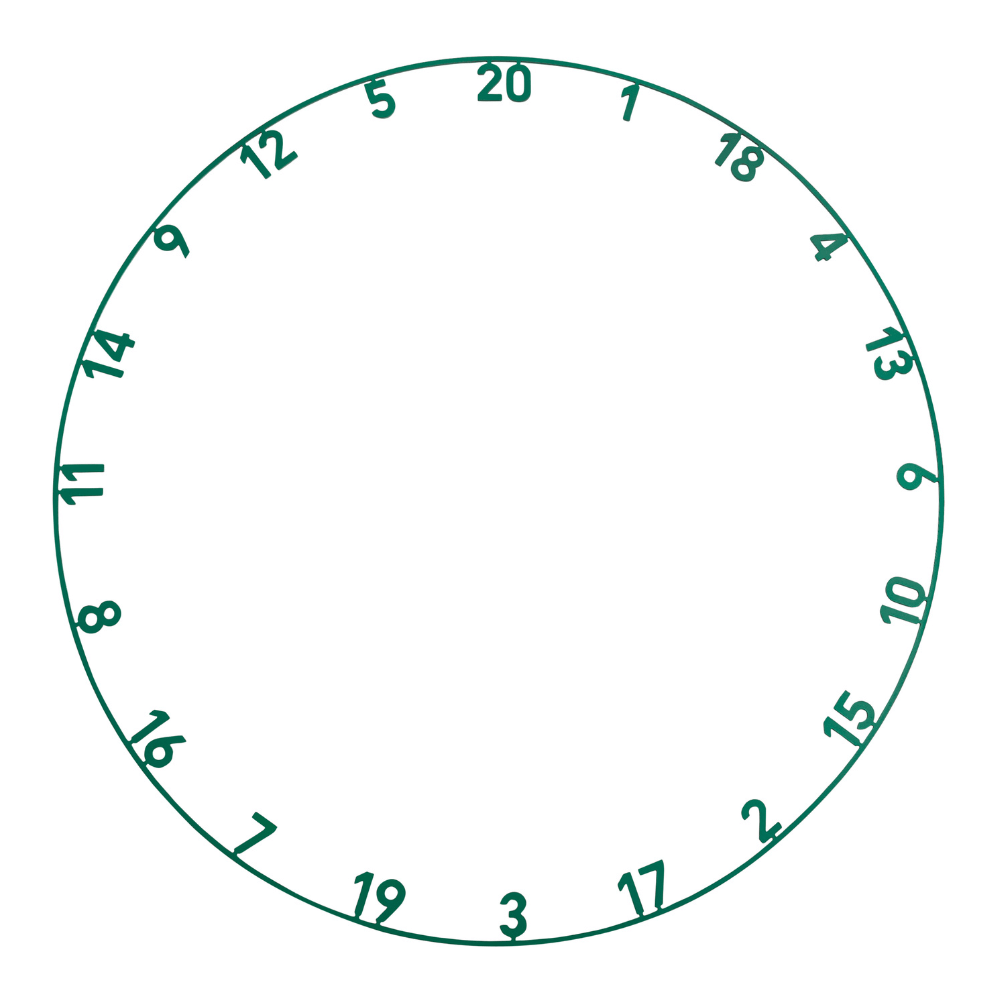 Precise180 Zahlenring Hunting Green