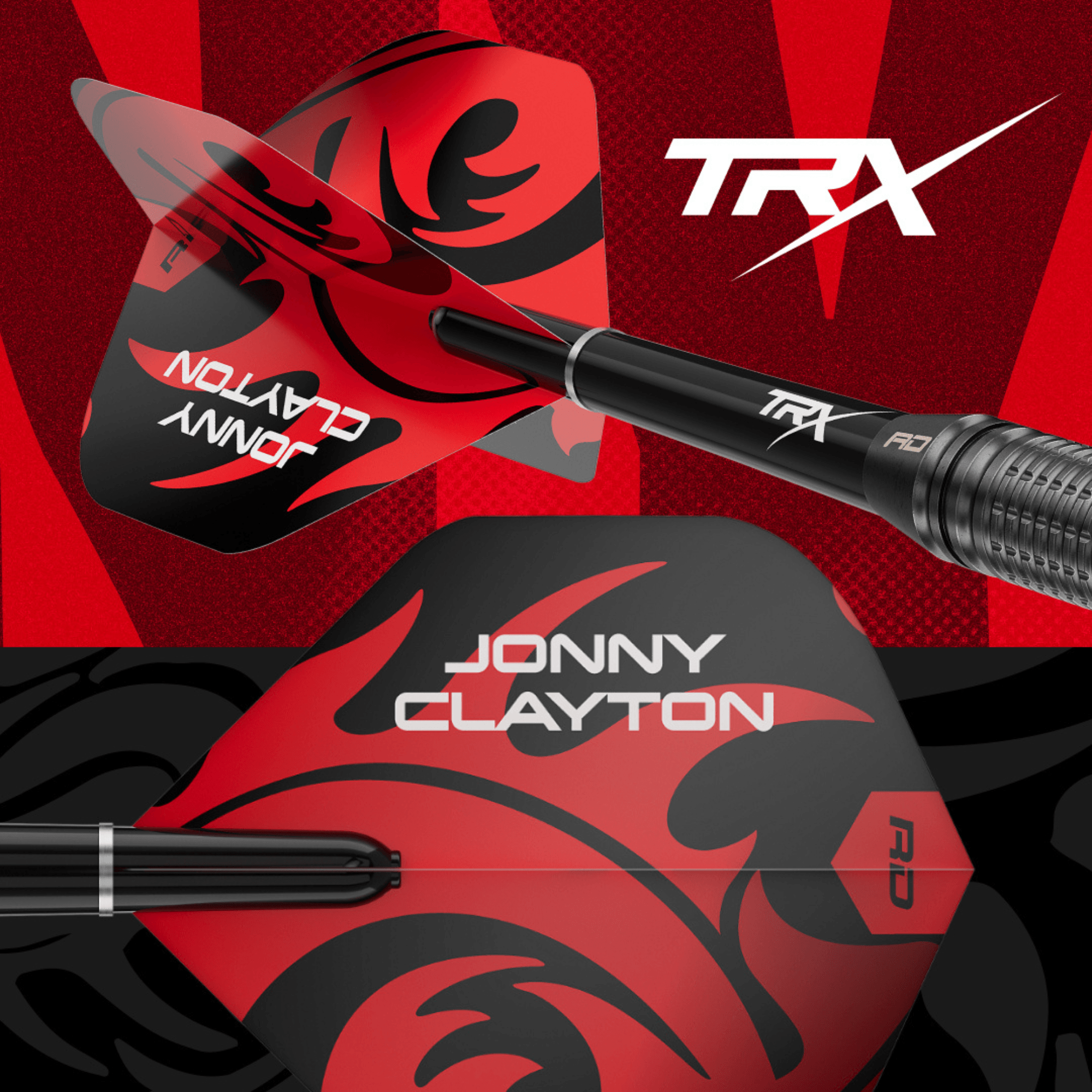 Red Dragon Jonny Clayton Core Brass Steeldarts Details Flight