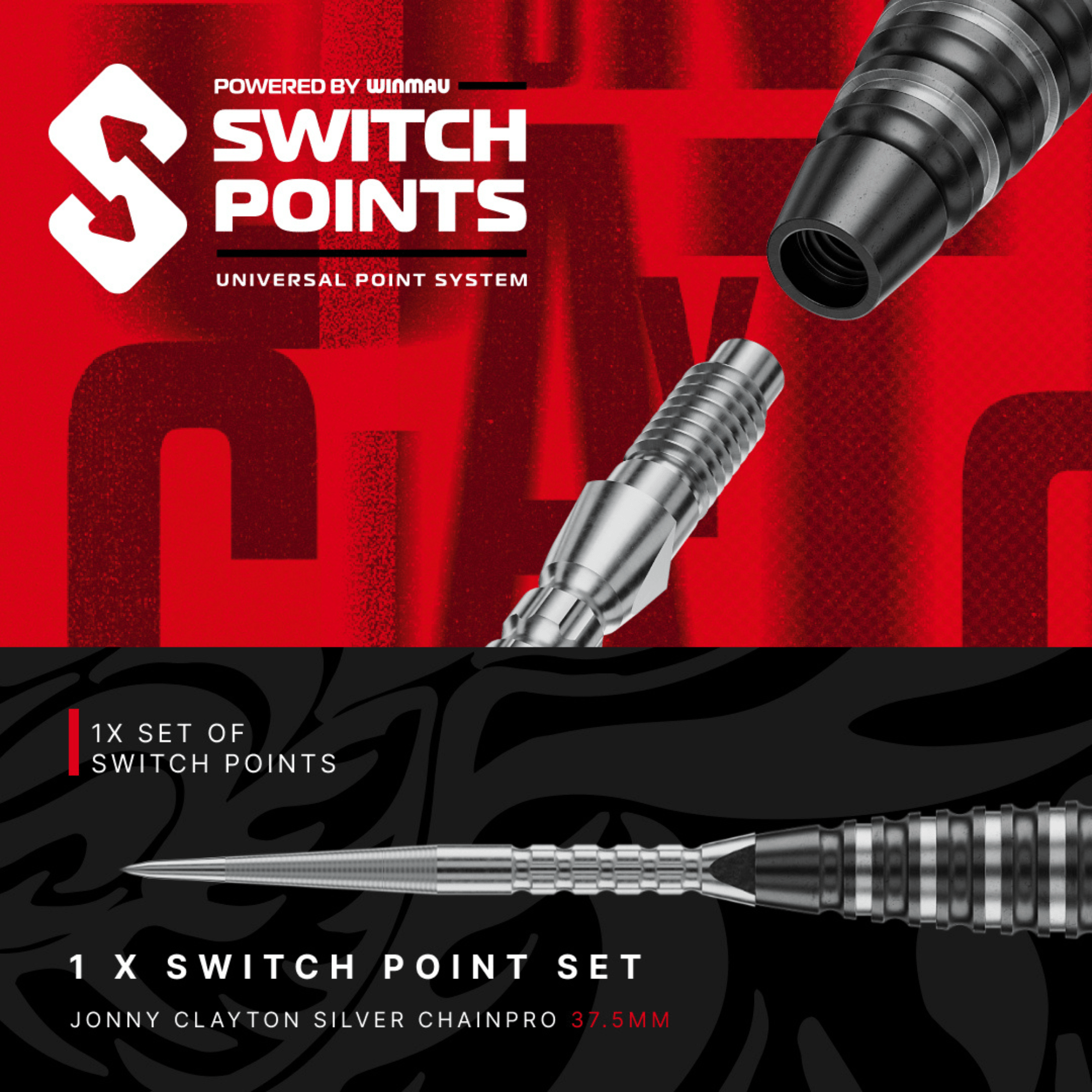 Red Dragon Jonny Clayton PRO Switch Point Steeldarts Details Switch Point