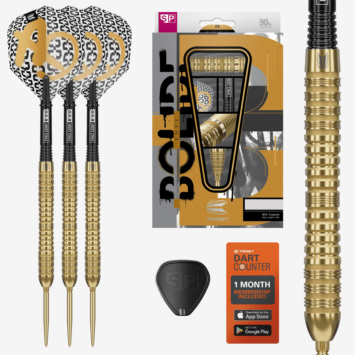 Target Bolide Envy 04 Swiss Point Steeldarts Packungsinhalt