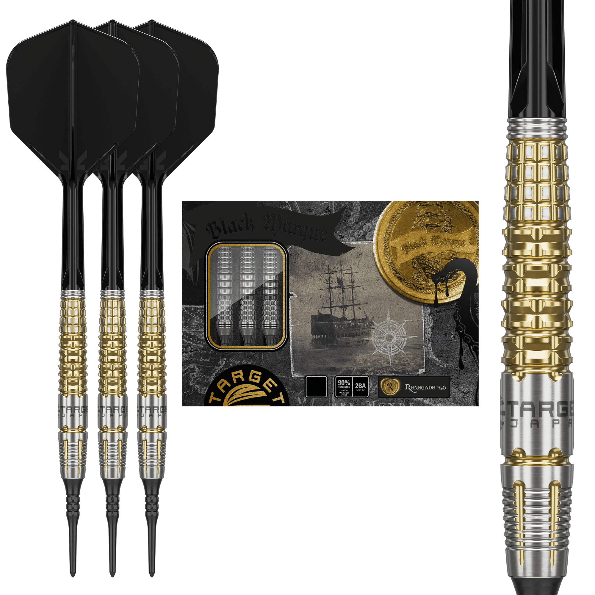 Target Japan Black Marque Warrior Softdarts Verpackung