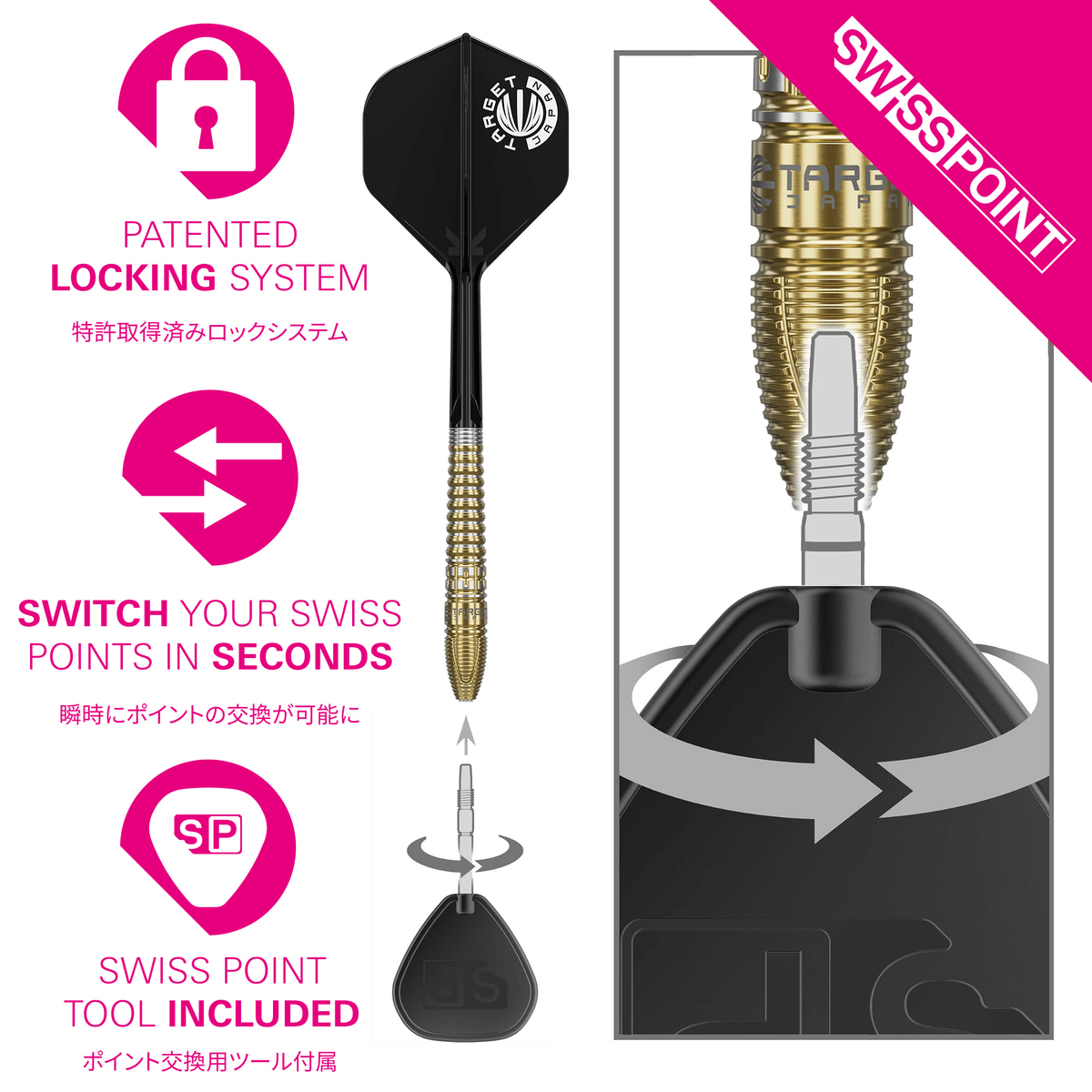 Target Japan Harith Lim Prime Series Hot Shot Gen 3 Steeldarts Details Swiss Point