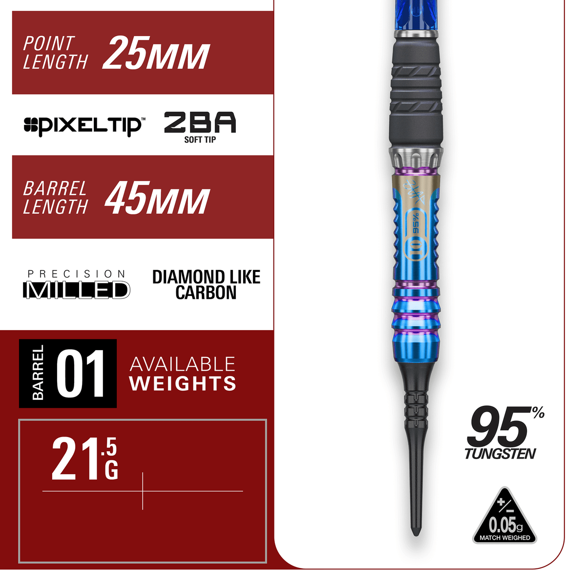 Target Japan Haruki Muramatsu Rising Sun Gen 10 Softdarts Maße Barrel und Point