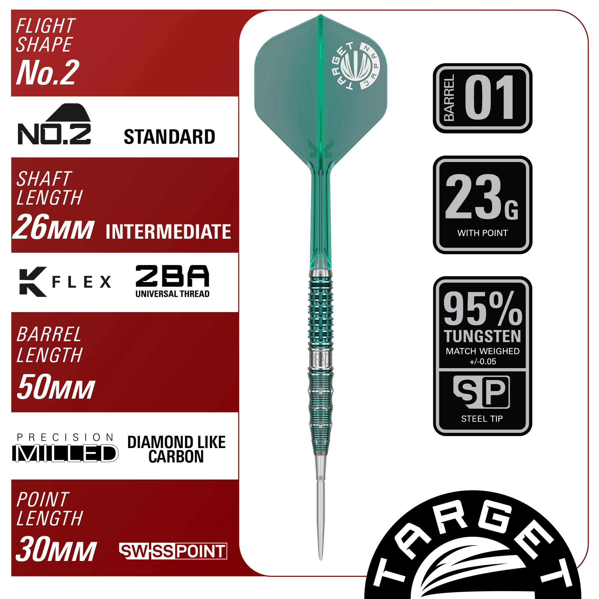 Target Japan Mikuru Suzuki The Miracle Gen 7 Steeldarts Maße 23g
