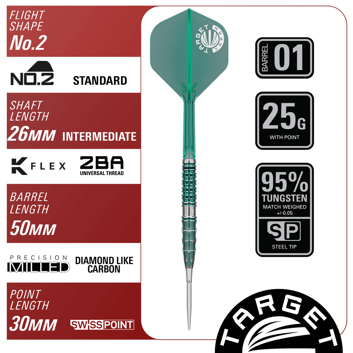 Target Japan Mikuru Suzuki The Miracle Gen 7 Steeldarts Maße 25g