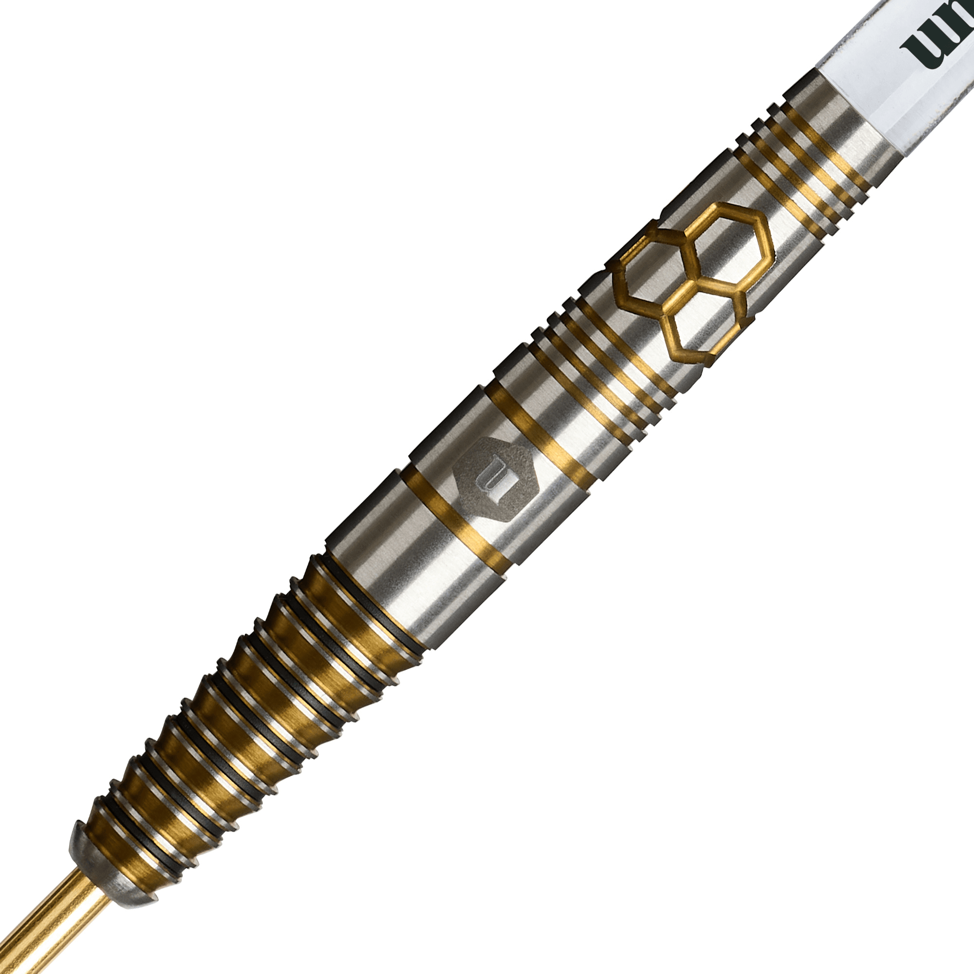 Unicorn Hexium 3 Gold & Black Steeldarts Details Barrel