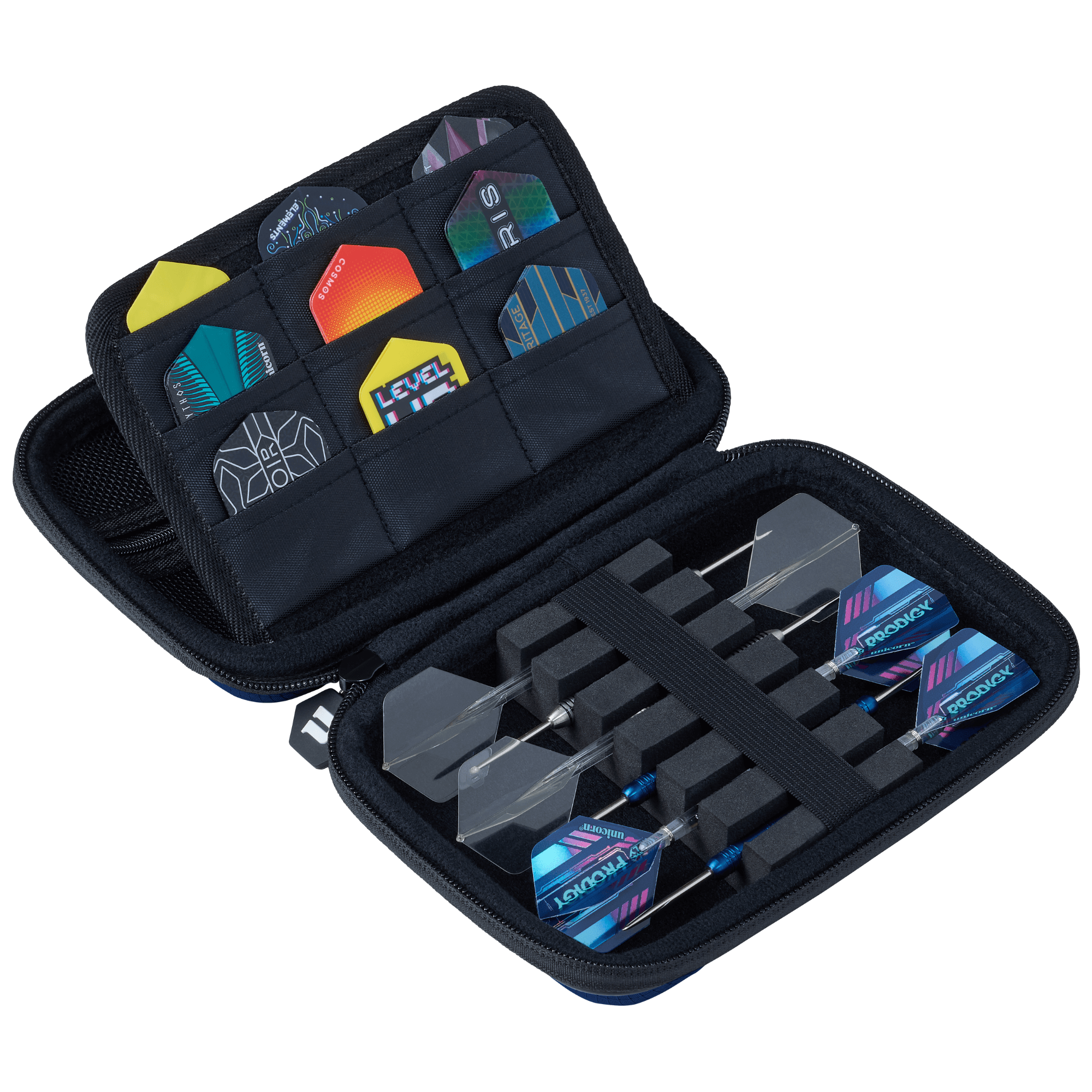 Unicorn Vanguard Dartcase Medium Navy offen 1