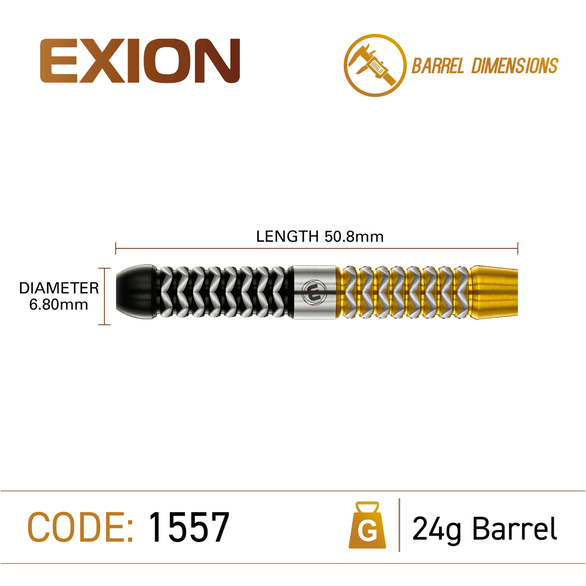 Winmau Exion Parallel Switch Point Steeldarts Maße 24g