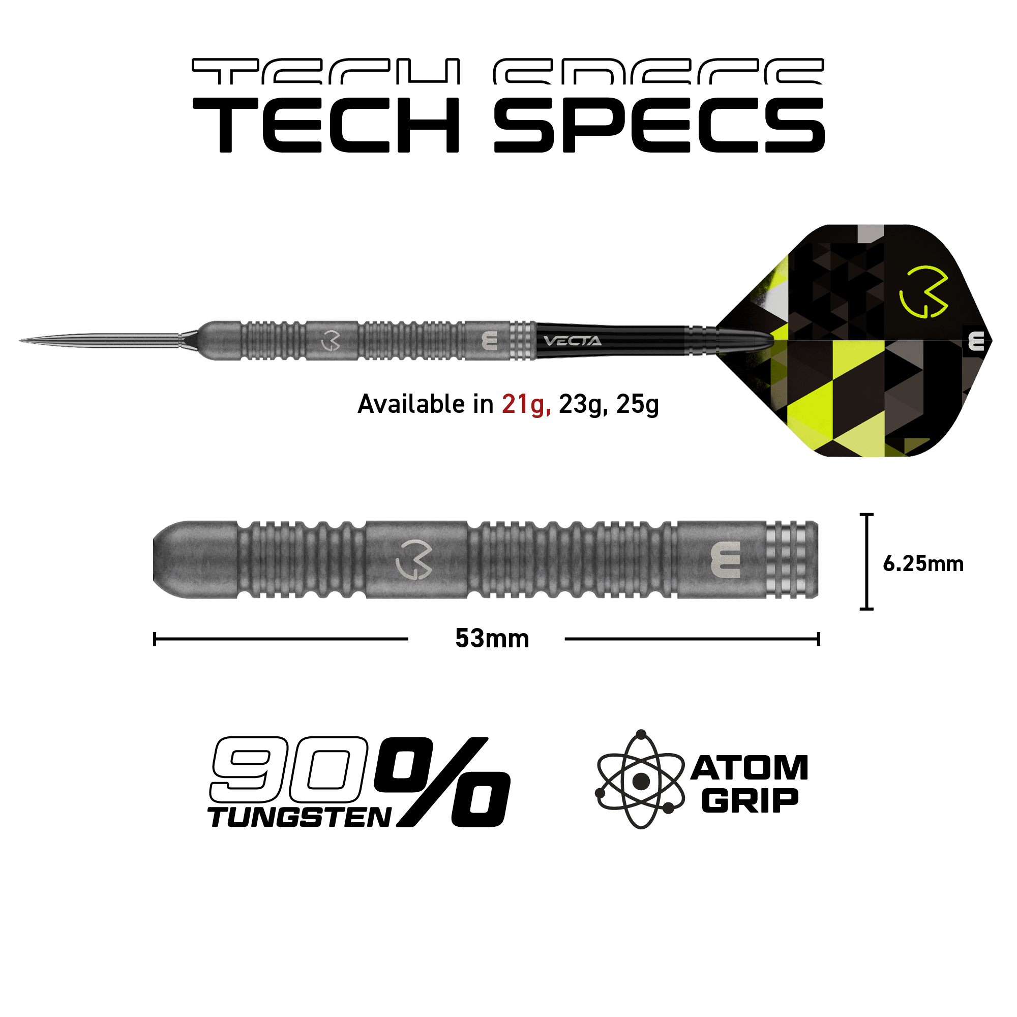 Winmau MVG TS Switch Point Steeldarts Maße 21g