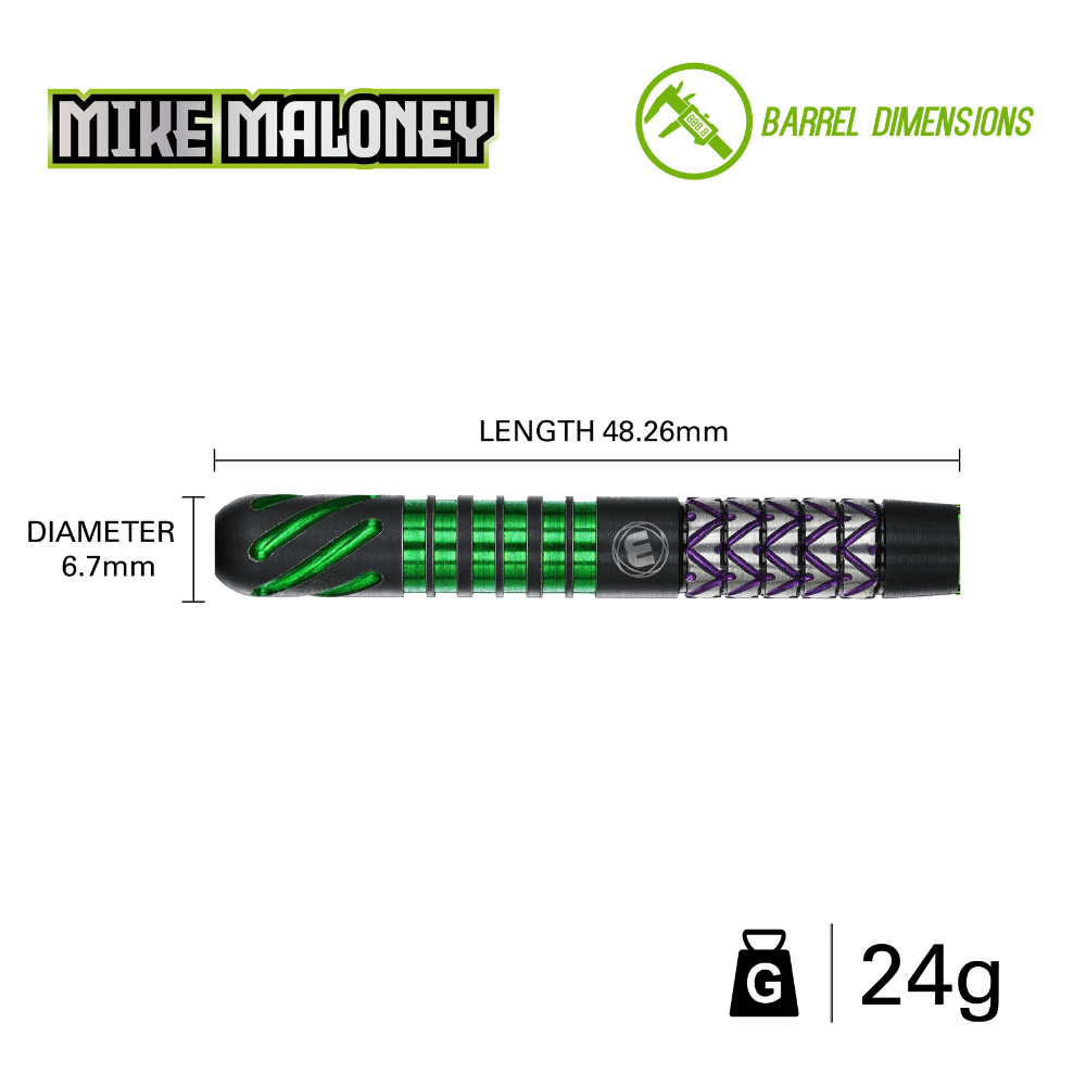 Winmau Mike Maloney Steeldarts Abmessung 2