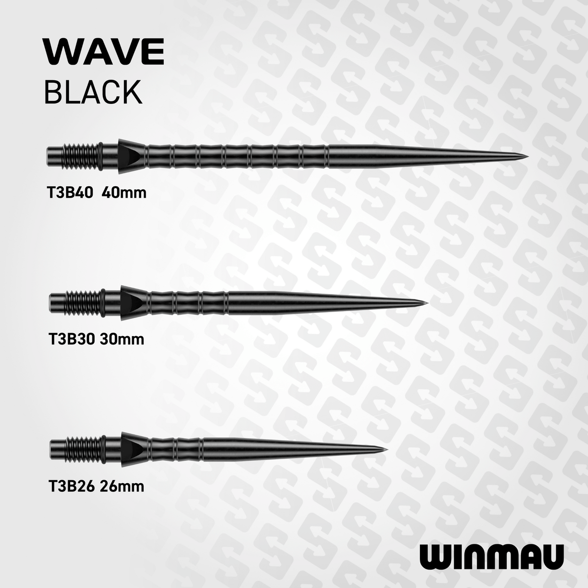 Winmau Switch Point Wave Black Spitzen Größen